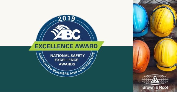 We won the 2019 ABC National Safety Excellence Award.